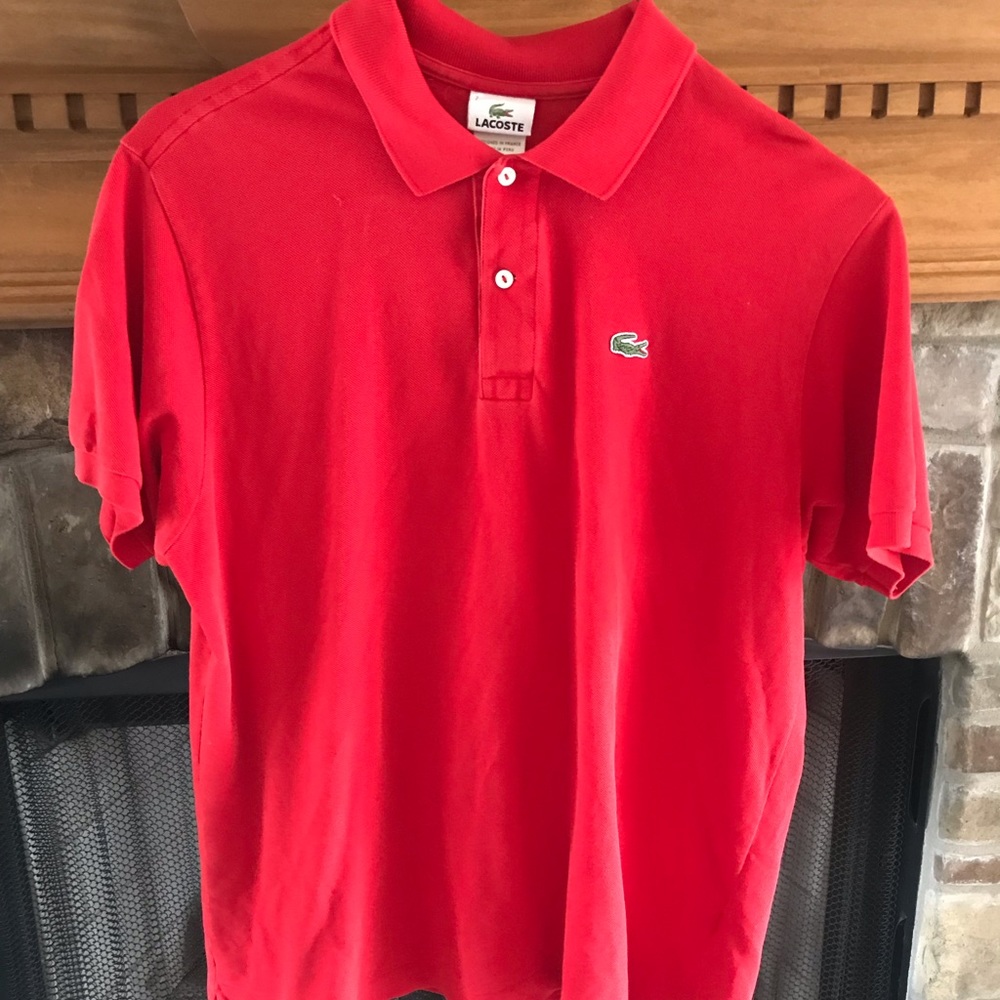 Lacoste red polo shirt